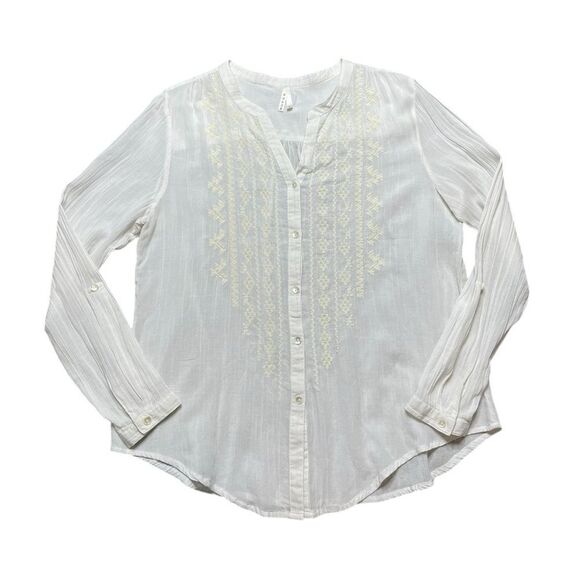 ROPER White Embroidered Women's Top Size XL - Picture 1 of 8